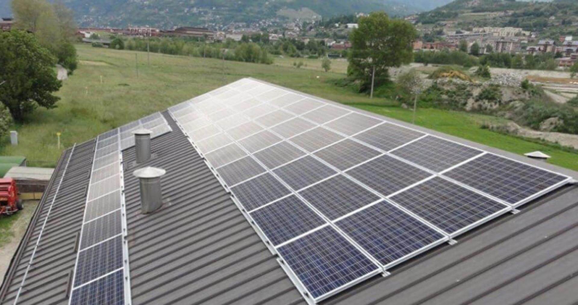 Pannelli fotovoltaici sulla copertura
