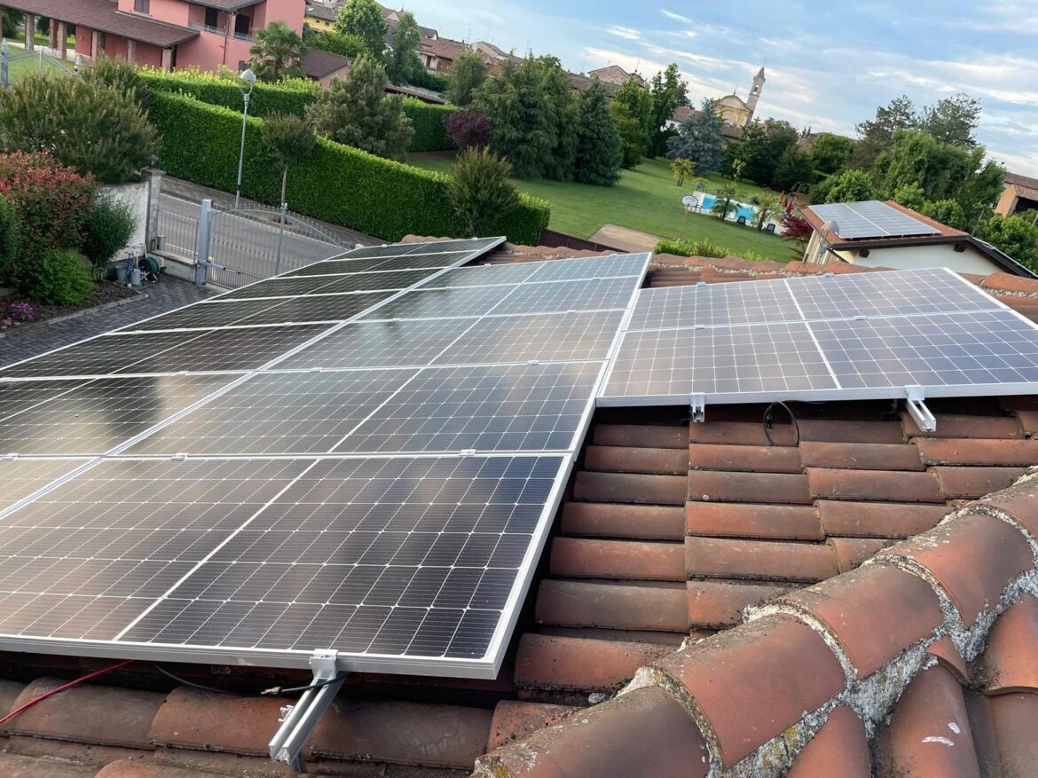 Pannelli fotovoltaici sulla copertura