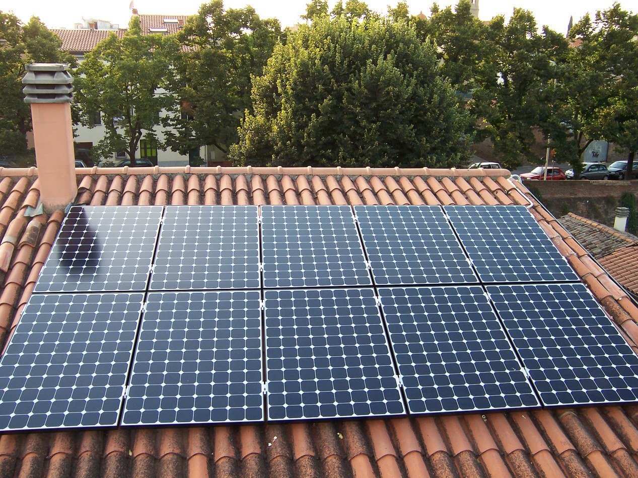 Pannelli fotovoltaici sulla copertura