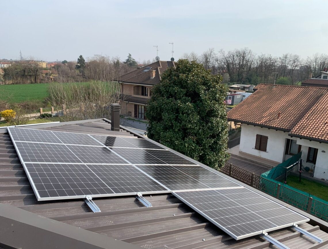 Pannelli fotovoltaici sulla copertura
