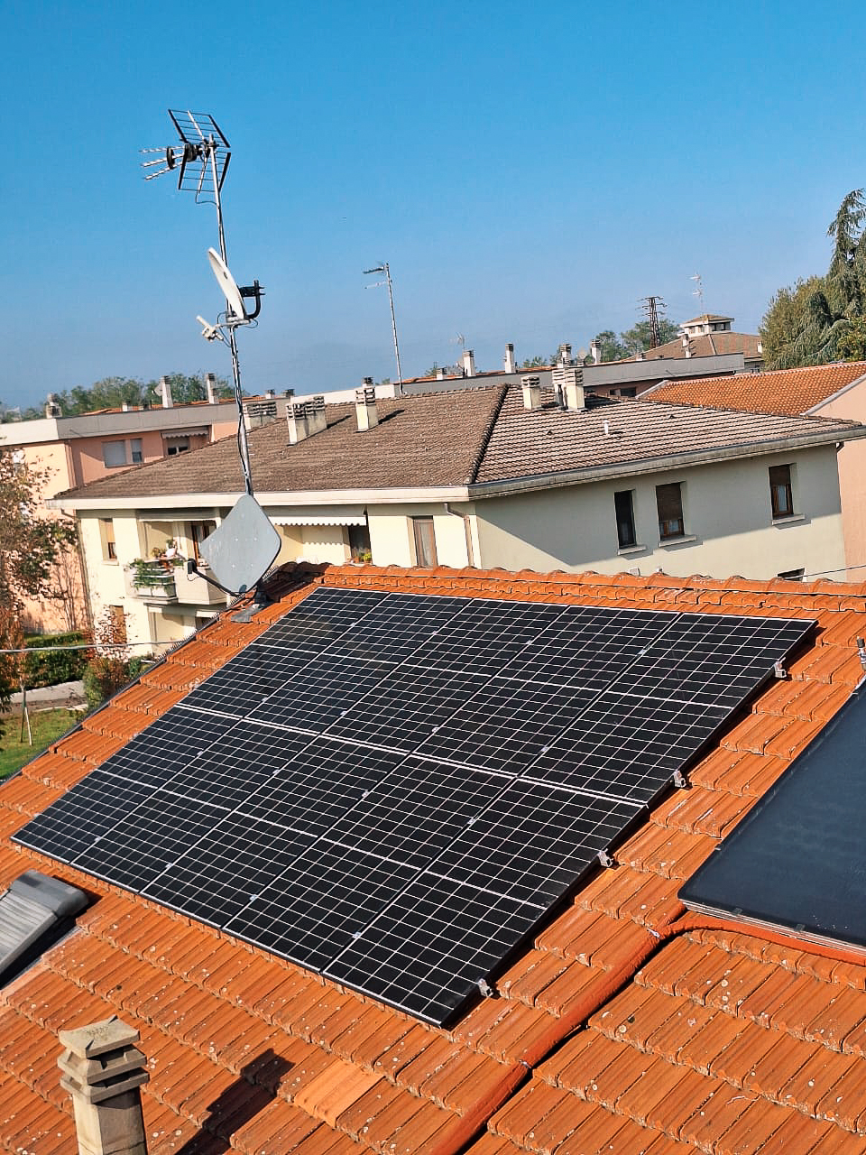 Pannelli fotovoltaici sulla copertura
